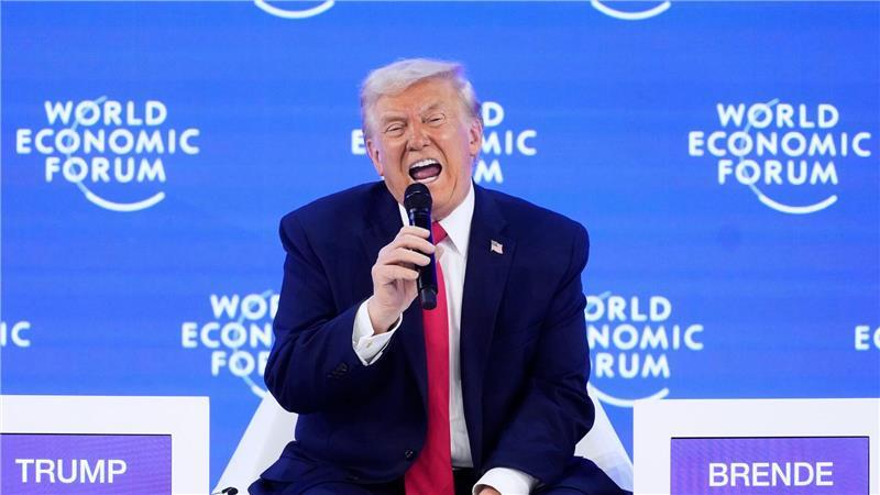 US-Präsident Donald Trump spricht rund 70 Minuten in Davos.