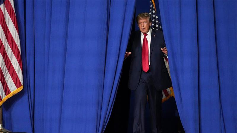 US-Präsident Donald Trump trifft im Myrtle Beach Convention Center ein.