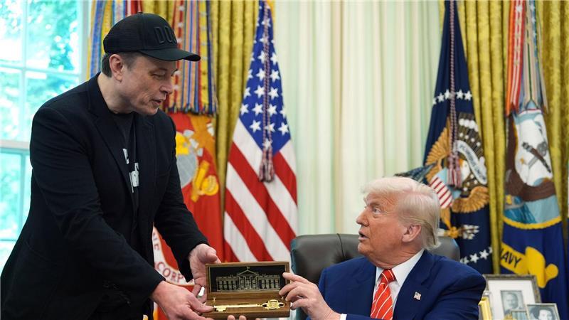 US-Präsident Donald Trump und Elon Musk. 
