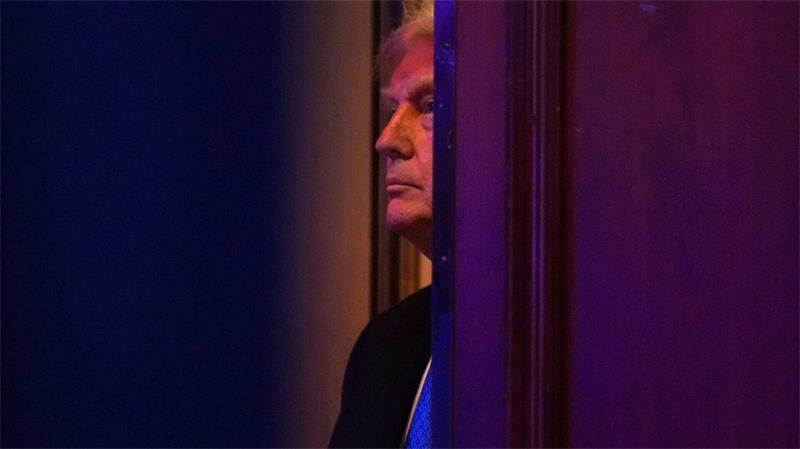 US-Präsident Donald Trump wartet hinter den Kulissen der Politikkonferenz der „Faith & Freedom Coalition“ im Washington Hilton.