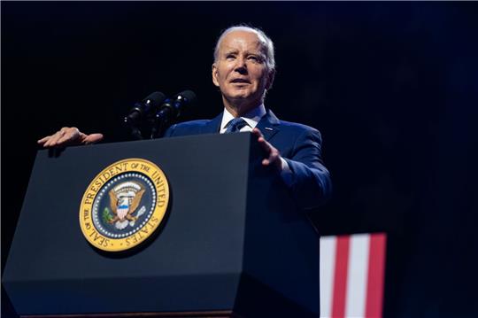 US-Präsident Joe Biden hält eine Rede über Demokratie.