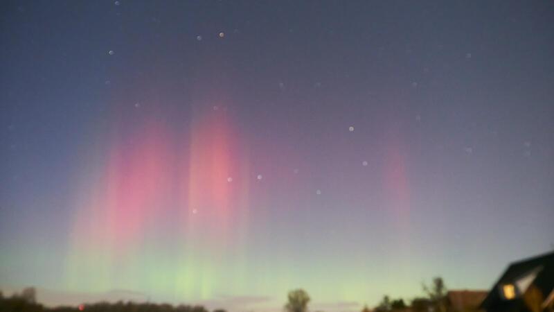 Polarlichter über Buxtehude Über Buxtehude waren Polarlichter zu sehen.