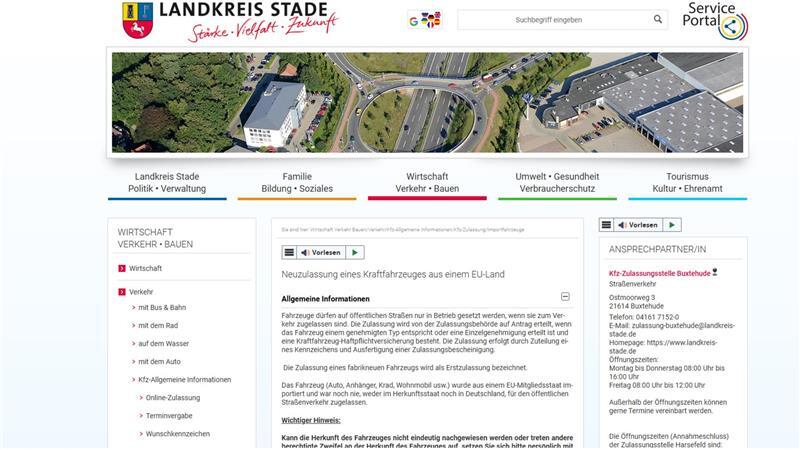 Abzocke mit Service-Portalen: Kreis Stade warnt vor Fake-Dienstleistern Über den Internetauftritt des Landkreises Stade gelangt man auch zu den Online-Angeboten der Zulassungsstelle. Doch bei Google tauchen viele Fake-Dienstleister auf.
