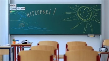 Über den Unterrichtsausfall an Schulen wegen Hitze entscheidet die Schulleitung.