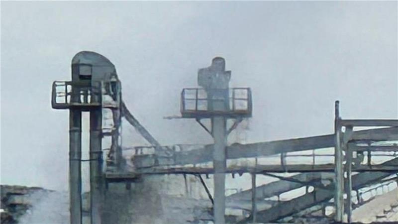 Über der Trocknungsanlage stieg am Mittwochmorgen schwarzer Rauch auf.