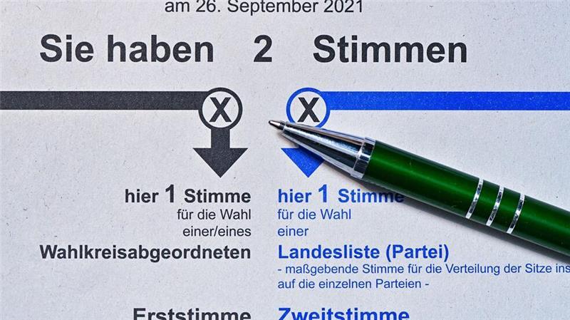 Über die Erststimme werden die Direktkandidaten gewählt, über die Zweitstimme die Zusammensetzung des Bundestages. (Archivbild)