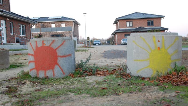 Übergangslösung bis zur Fertigstellung der Straßen im Beckdorfer Neubaugebiet.
