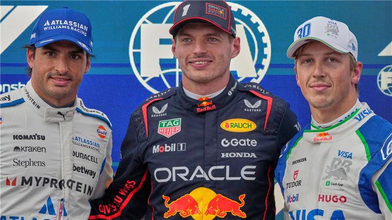 Verstappen trotzt Chaos in der Rutsch-Qualifikaton von Baku Überraschungen auf den Plätzen zwei und drei.