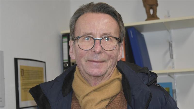 Ulrich Amthor freut sich, dass die Arbeiten auf der Burginsel vorangehen.
