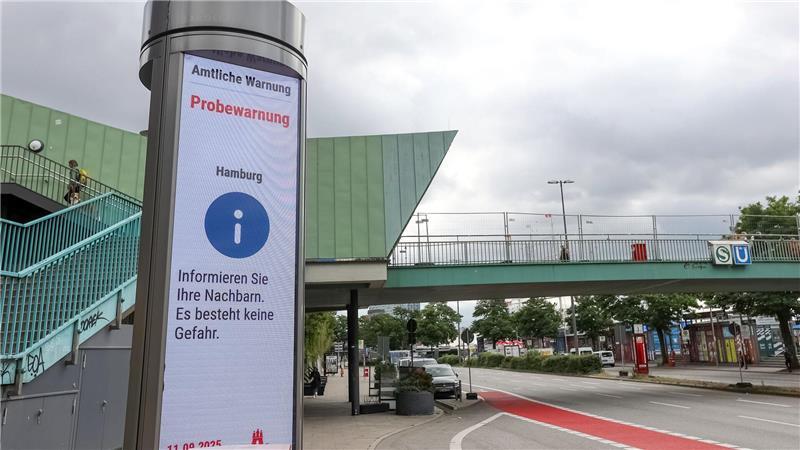Um 11.00 Uhr wurde in der gesamten Hansestadt testweise gewarnt.