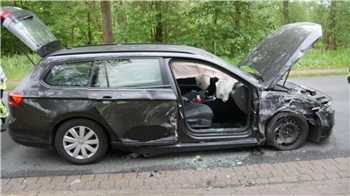Um die schwer verletzte Beifahrerin aus dem demolierten Taxi zu befreien, mussten Einsatzkräfte der Feuerwehr die stark beschädigte Beifahrertür mit einem Halligan-Tool entfernen.