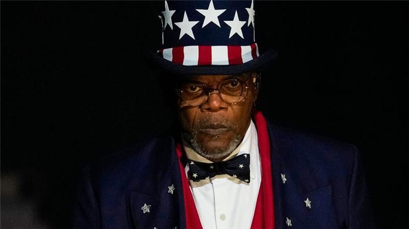 Uncle Sam alias Samuel L. Jackson beim Super Bowl