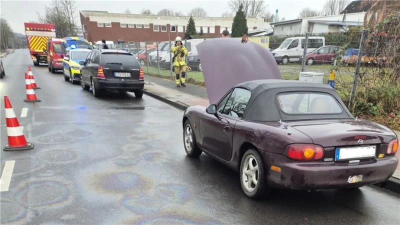 Unfall auf der Glückstädter Straße in Stade.
