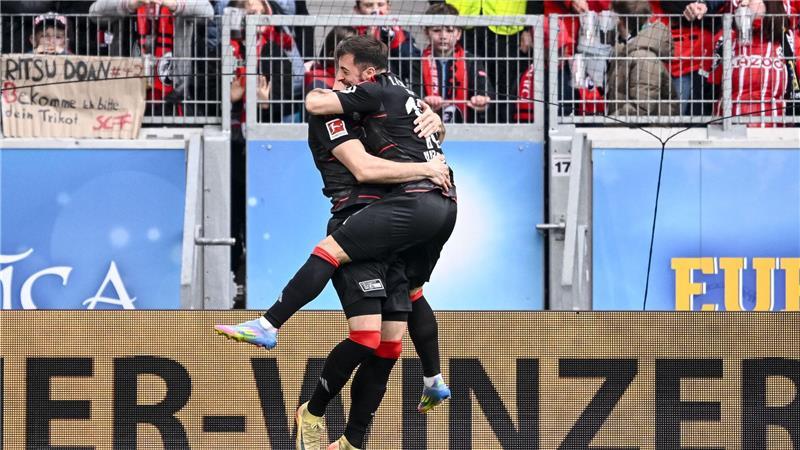 In Grifos Jubiläumsspiel: Dämpfer für Freiburg gegen Union Union Berlin punktet für den angestrebten Klassenerhalt.