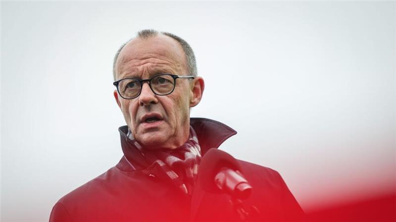 Unions-Kanzlerkandidat Friedrich Merz unterstützt den Verselbständigungskurs von TKMS.