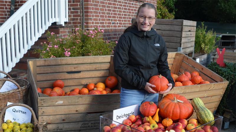 Unternehmerin Anna Marquardt baut vor allem die Sorte Hokkaido an.