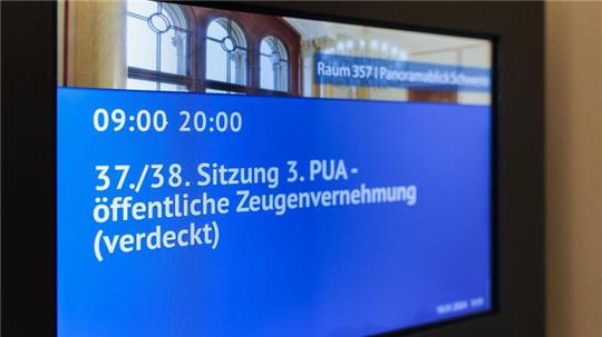 Untersuchungsausschuss zur Stiftung Klima- und Umweltschutz MV im Schloss Schwerin.