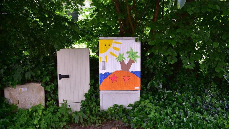 Tatort Stromkasten: Fredenbecker Schüler trauern wegen HSV um ihre Kunst Unversehrt: Auf diesem Stromkasten am Holzweg in Fredenbeck ist noch die Kunst einer Schülerin und kein Motiv eines anderen.
