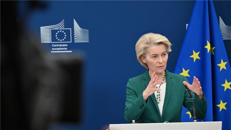 Handelsstreit eskaliert - Gegenzölle von EU und China Ursula von der Leyen betonte, Europa sei immer bereit für ein gutes Abkommen. (Archivbild)