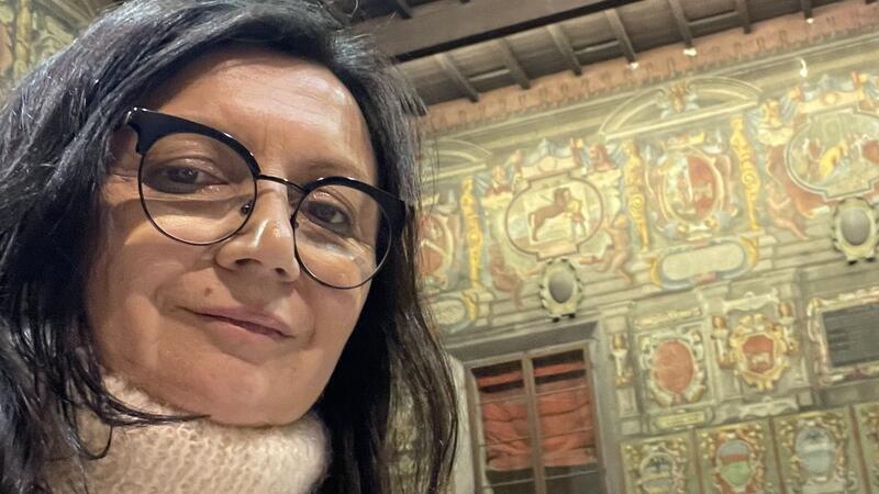 Valentyna Bochkovska wird geehrt.