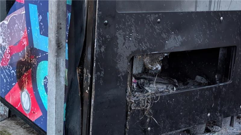 Vandalen waren am Himmelpfortener Bahnhof am Werk.