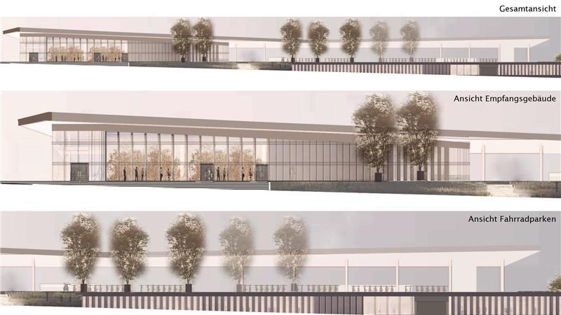 Zukunft des Buxtehuder Bahnhofs: Finanzierung, Design und Zeitplan Variante 2: Ansicht Giselbertstraße.