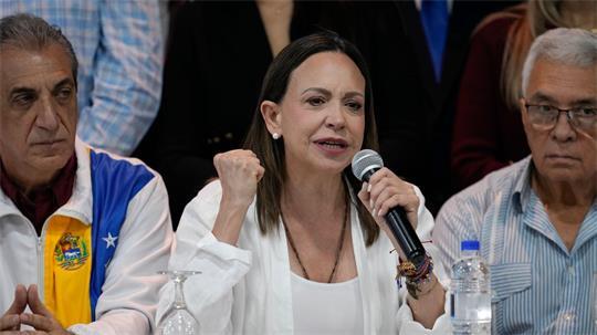 Venezuelas Oppositionsführerin Maria Corina Machado will möglichst bald in ihr Heimatland zurückkehren. (Archivbild)