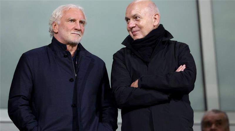 Verfolgten das Spiel auf der Tribüne: DFB-Sportdirektor Rudi Völler und Präsident Bernd Neuendorf