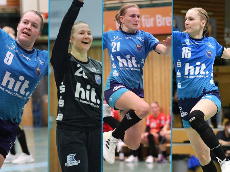 Vier Stammspielerinnen weg: Was BSV-Trainer Dirk Leun zu den Abgängen sagt Verlassen den BSV: Lisa Antl (von links), Katharina Filter, Annika Lott und Meret Ossenkopp. Fotos: Dieter Lange/Stefan Michaelis