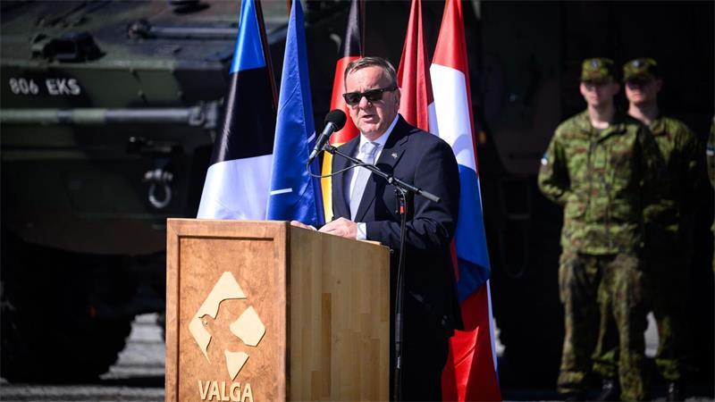Verteidigungsminister Boris Pistorius in Valga.