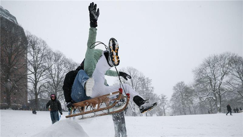 Viele Kinder konnten den Schnee genießen. 