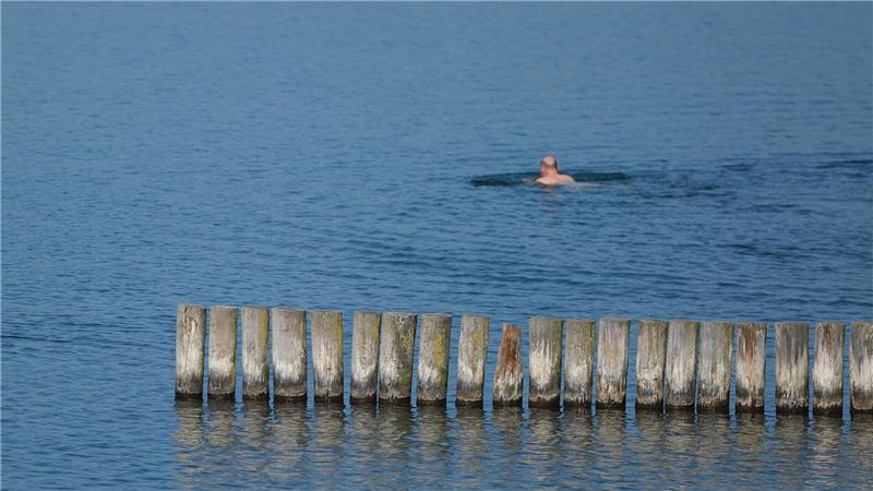 Sommeranfang: Deutschland schwitzt bei bis zu 37 Grad Viele Menschen dürften an diesem Wochenende Abkühlung suchen - so wie dieser Schwimmer am Markkleeberger See bei Leipzig.