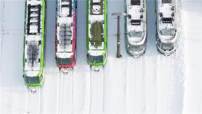 Viele Stadtbahnen in Hannover blieben im Betriebshof. 
