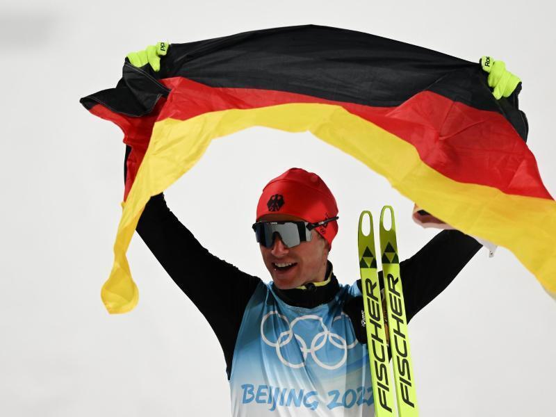 Vinzenz Geiger konnte die Konkurrenz mit einem sensationellen Schlusssprint abhängen. Foto: Hendrik Schmidt/dpa