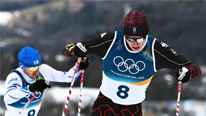 Vinzenz Geiger war bei seinem ersten Olympia-Rennen in Italien nicht in Topform.