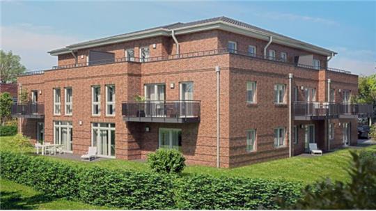 Visualisierung der Villa Kutenholt mit 16 Seniorenwohnungen.