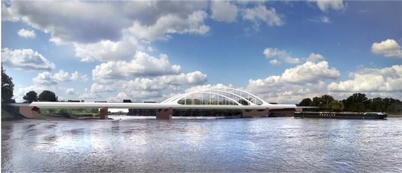 A1-Ausbau mit Anbindung an A26 Ost nimmt Fahrt auf Visualisierung der geplanten neuen Süderelbbrücke. Foto: Deges