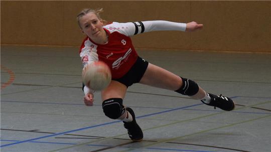 Vivien Werner war beim Service und im Angriff fast auf sich allein gestellt.