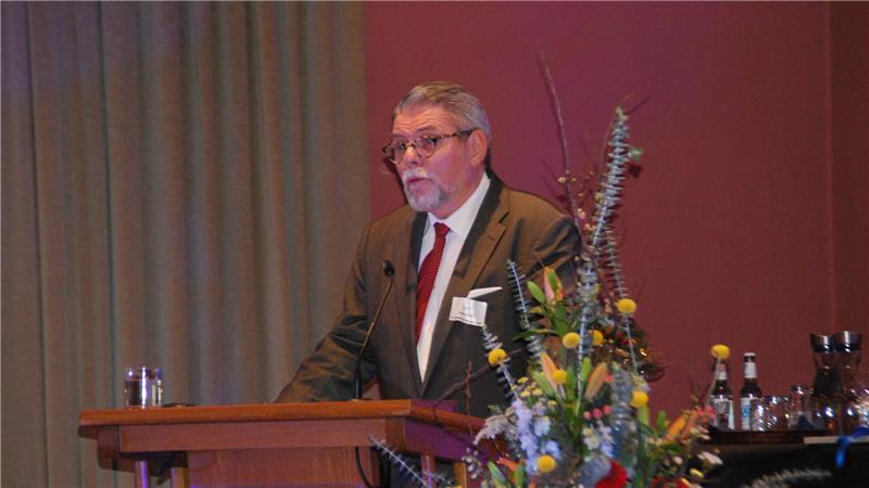 Volker Richter vom Vorstand St. Wilhadi warb für das Ehrenamt.