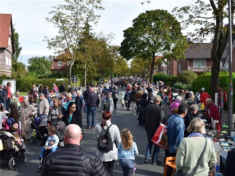 Volle Straßen beim Sommer-Flohmarkt Buxtehude. Foto: Wisser