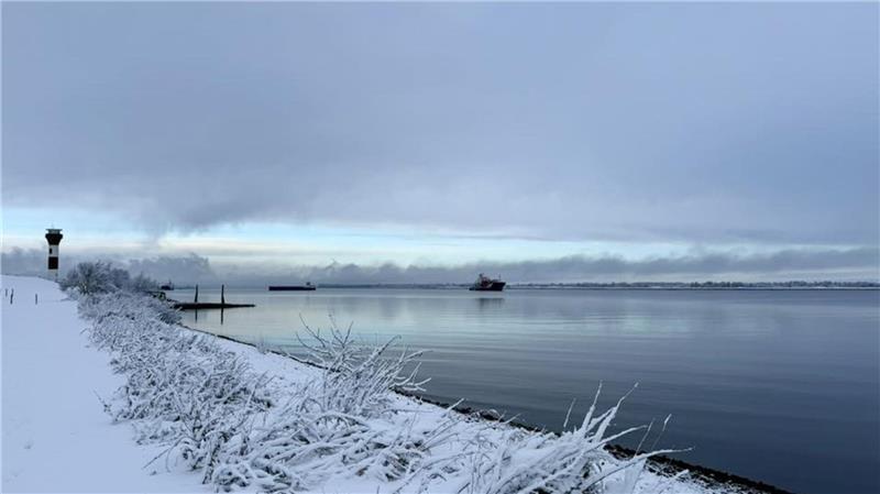 Vom weißen Deich auf die Elbe blicken. Bild geschickt von Antonia Richter.