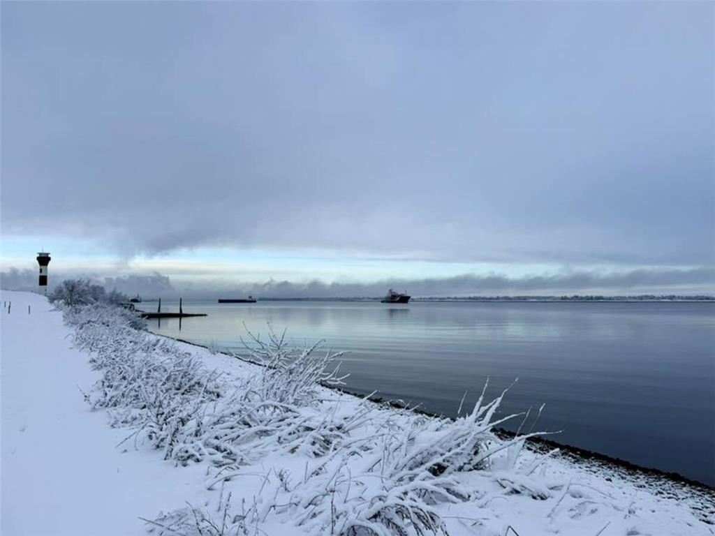 Vom weißen Deich auf die Elbe blicken. Bild geschickt von Antonia Richter.