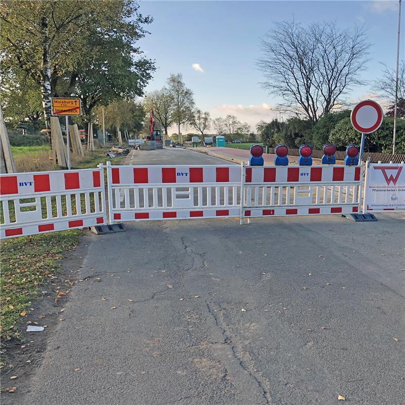 Von Ende Oktober war die Straße voll gesperrt. Foto: Landkreis Stade/Malte Schumacher