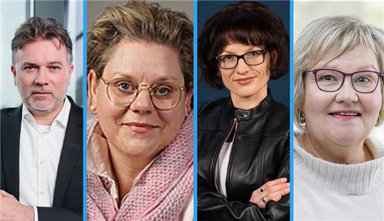 Von links: André Grote (FDP), Britta Sanders (Grüne), Sandra Deutschbein (Grüne) und Eva Viehoff (Grüne).