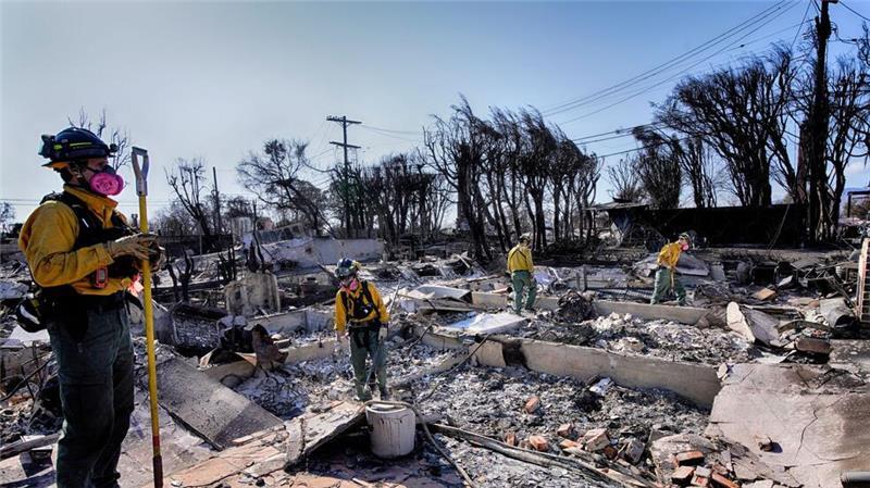 „Es ist verheerend“: Trump zeigt sich in LA als Kümmerer Von vielen Häusern ist in Pacific Palisades nichts mehr übrig. (Archivbild)