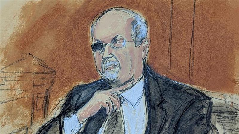 Vor Gericht traf Rushdie erneut auf jenen Mann, der ihm damals fast das Leben nahm.