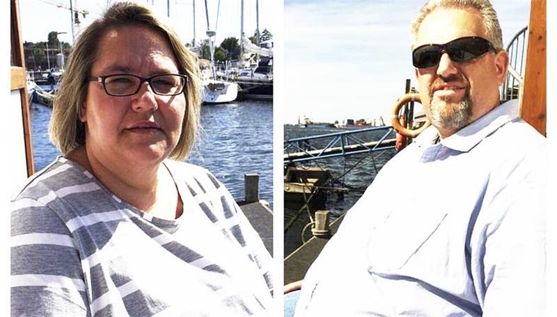 Buxtehuderin nimmt 70 Kilo ab und jubelt beim Ironman Vor ihrer Diät: Stephi Tiedemann und Ehemann Martin.