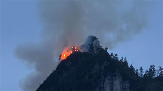 Vor wenigen Monaten hatte es am Saurüsselkopf nahe Ruhpolding gebrannt. (Archivbild)