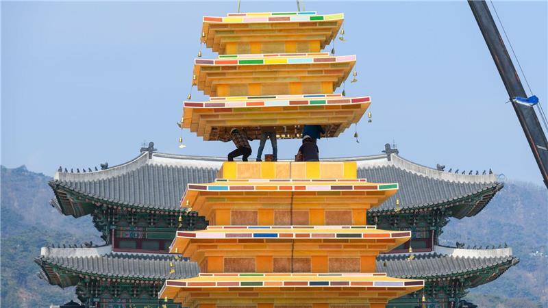 Vorbereitungen für Buddhas Geburtstag in Seoul.