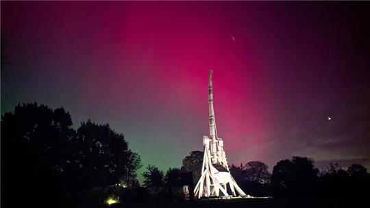 Vorboten: Erst kürzlich sorgten Nordlichter für stimmungsvolle Bilder von der Blide auf dem Beekhoff